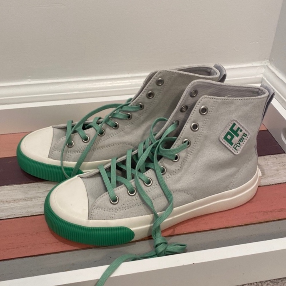 PF Flyers grey green all American sneakers